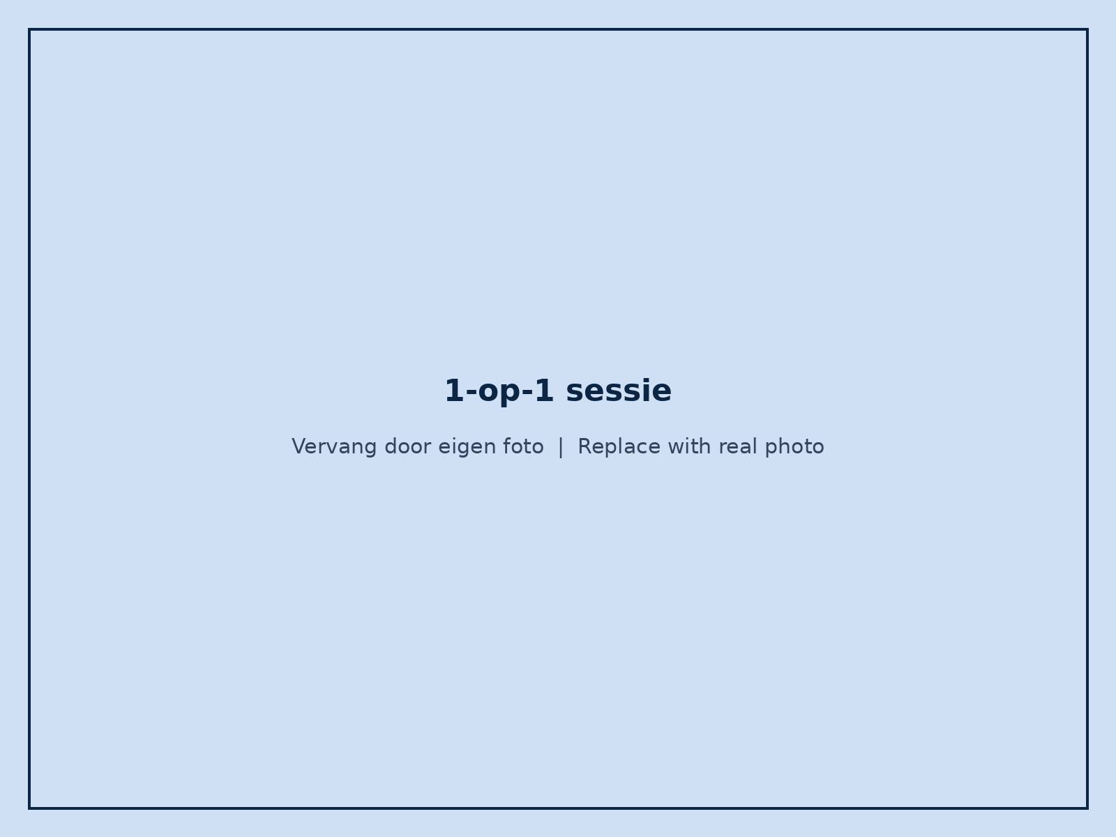 Individuele begeleiding tijdens een sessie